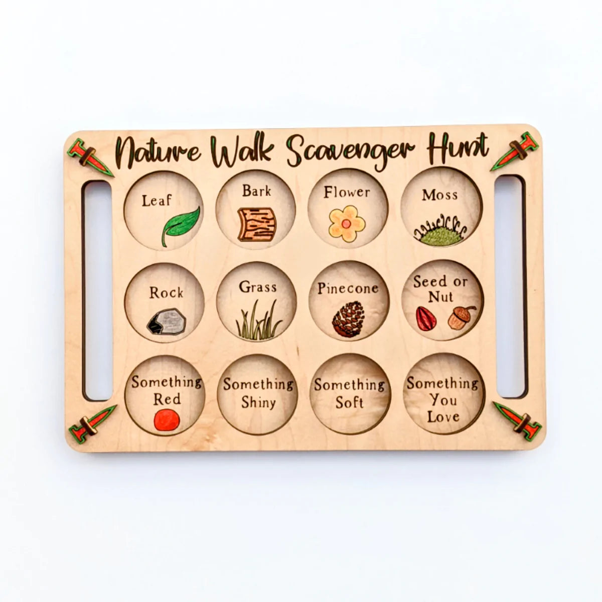 Nature Walk Scavenger Hunt Board - Double-Sided - The Forest & The Beach