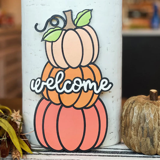 Stacked Pumpkins Layered Sign ** MADE TO ORDER **