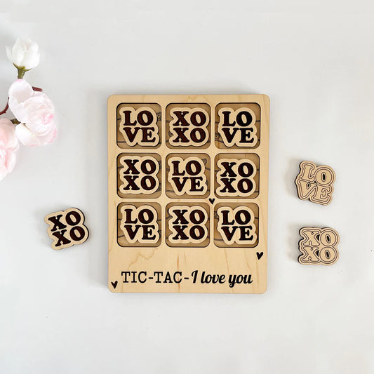 Love You! Tic Tac Toe Valentine - Personalization Available!
