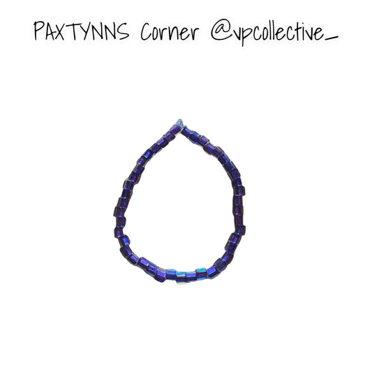 Purple Glass Bead Bracelet  -  PAXTYNNS CORNER