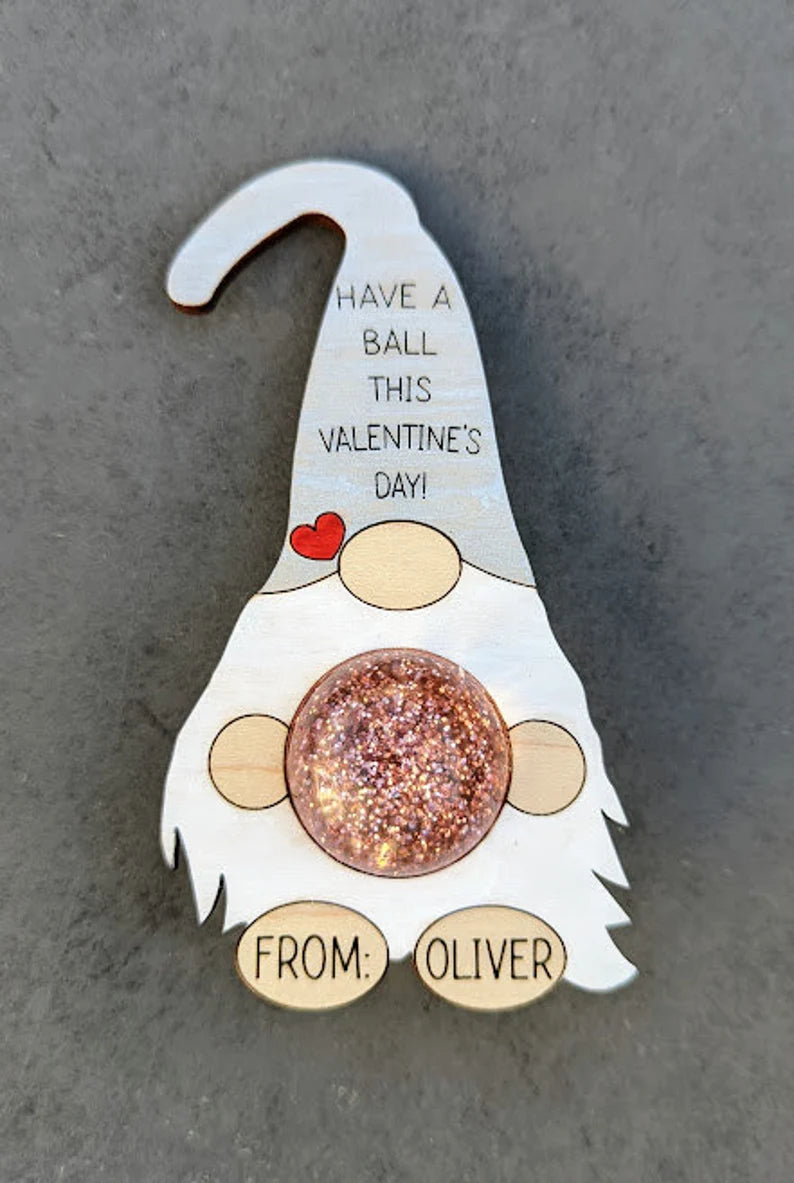 Valentine Gnomes with Bouncy Balls - Children’s Class Valentines