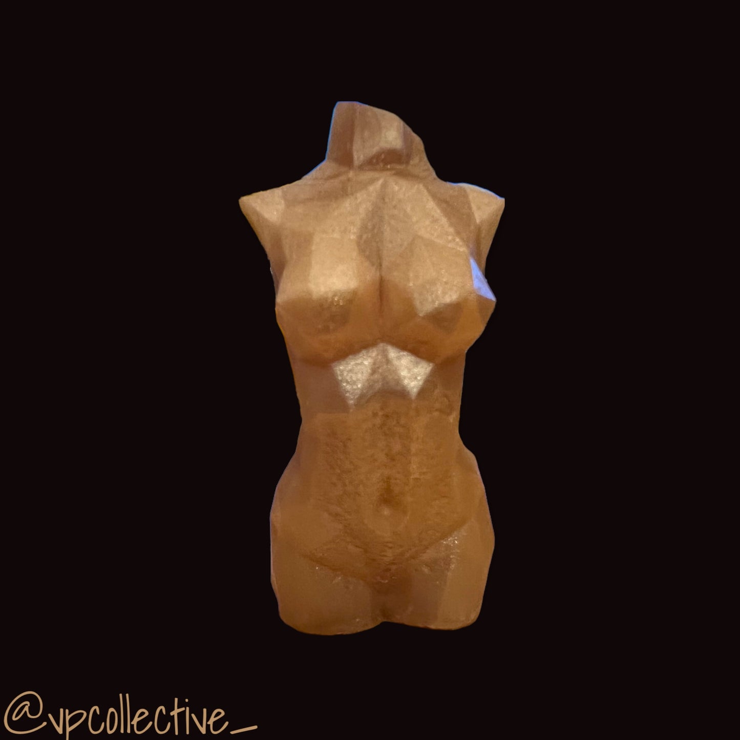 Champagne Faceted Goddess Bust