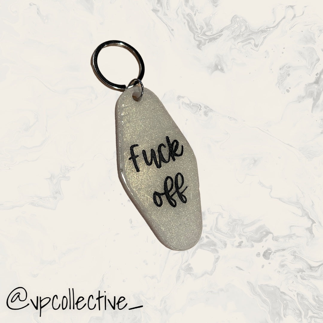 F*ck Off Keychain - Ghost Gold