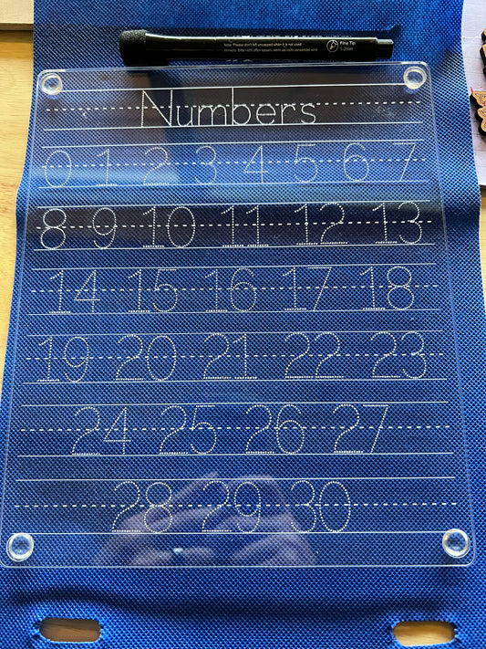 Number Practice Tracing Pad