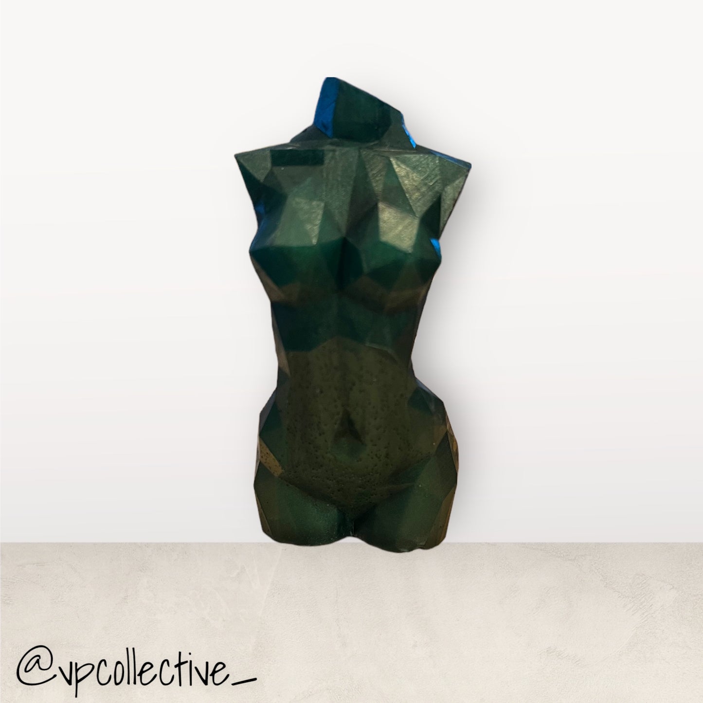 Exquisite Emerald Faceted Goddess Bust
