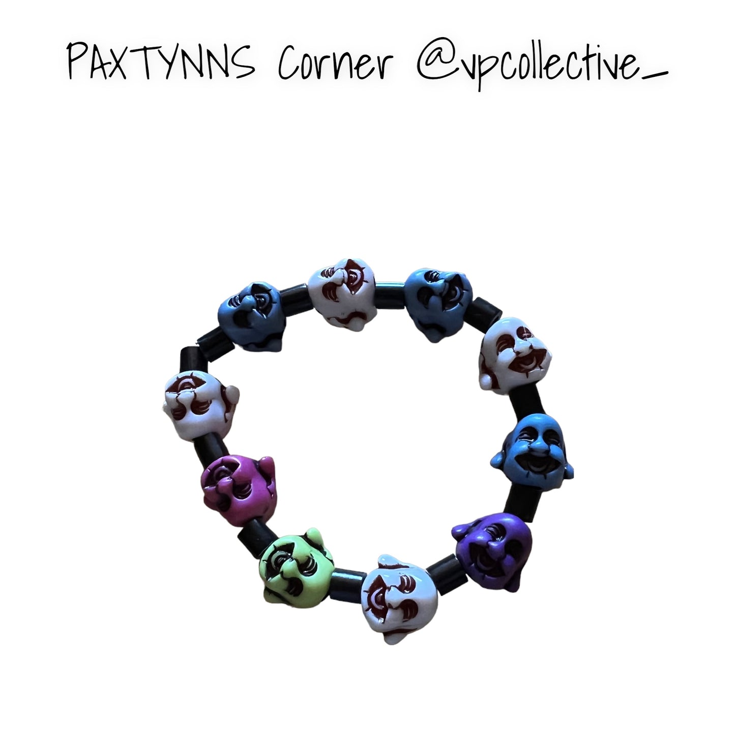 Rainbow Buddha Heads Bracelet  -  PAXTYNNS CORNER