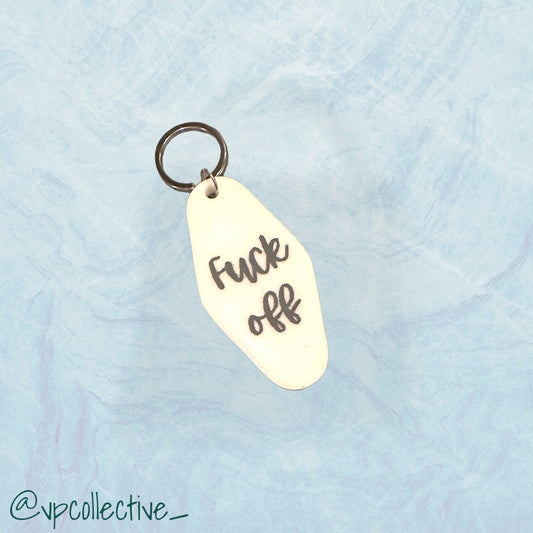 F*ck Off Keychain - Matte White