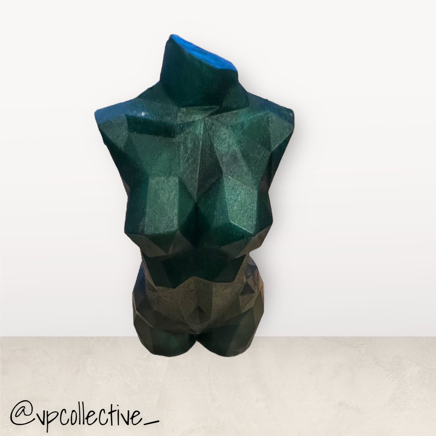 Exquisite Emerald Faceted Goddess Bust