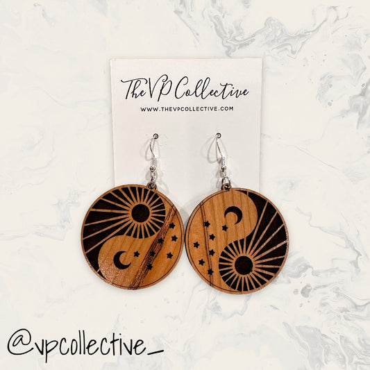 Sun & Moon YinYang Earrings