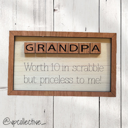 Grandpa Scrabble Sign