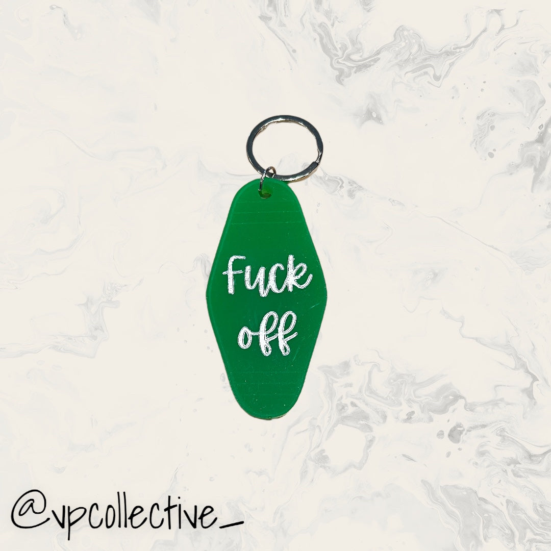 F*ck Off Keychain - Neon Green