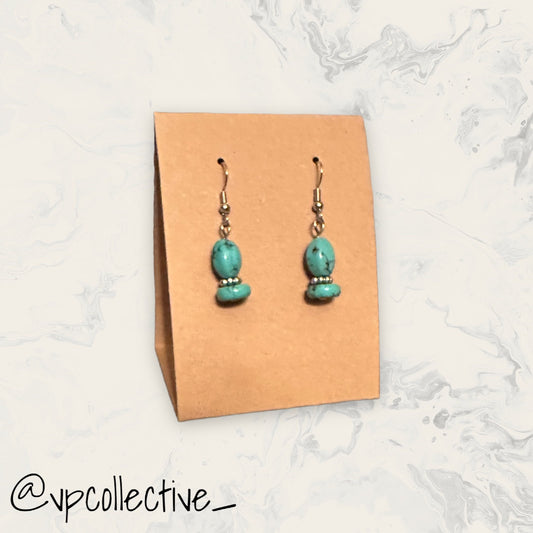 Turquoise Dangle Earrings- PAXTYNNS CORNER