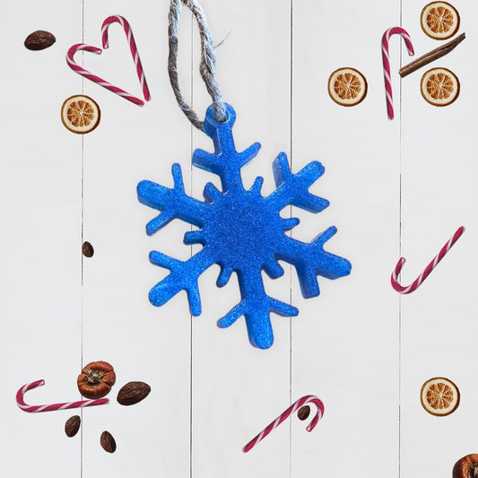 Royal Blue Snowflake Ornament
