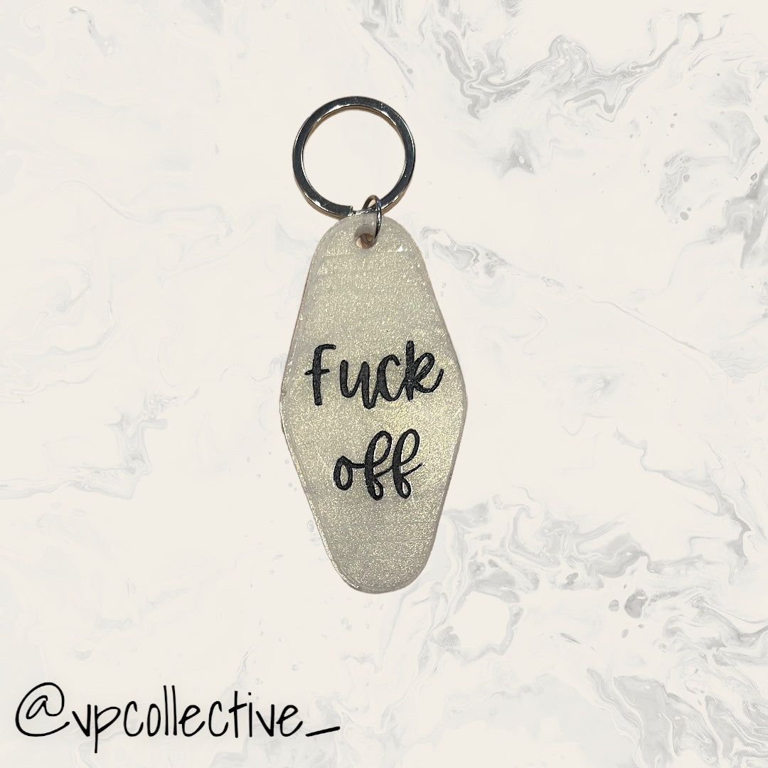 F*ck Off Keychain - Ghost Gold