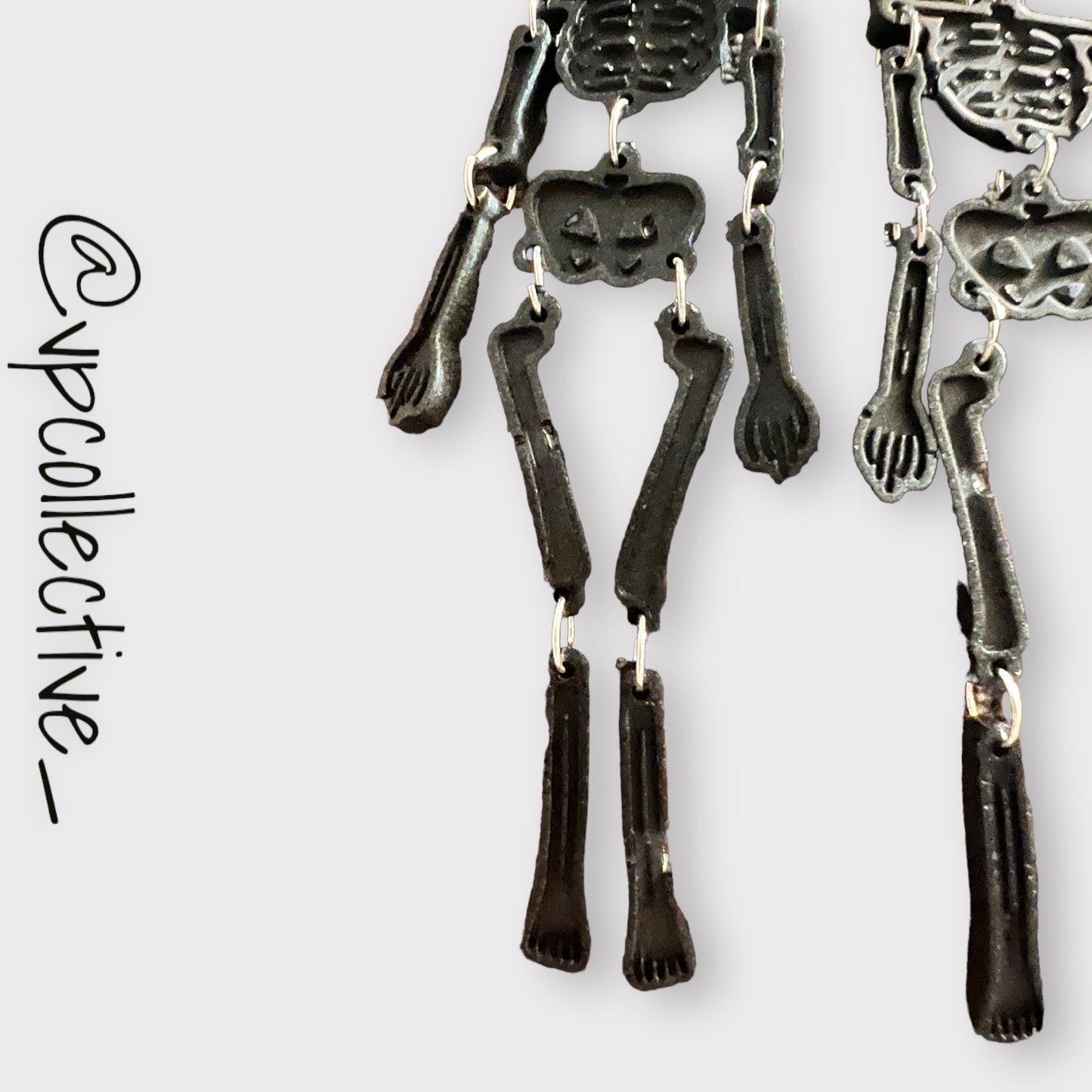 Midnight Darkness Skeleton Earrings