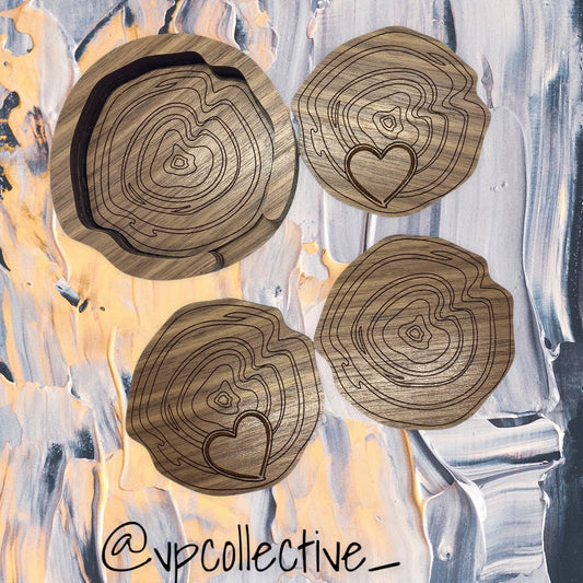 Wood Tree Round Coasters