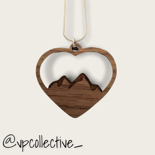 Heart Mountains Pendant Necklace