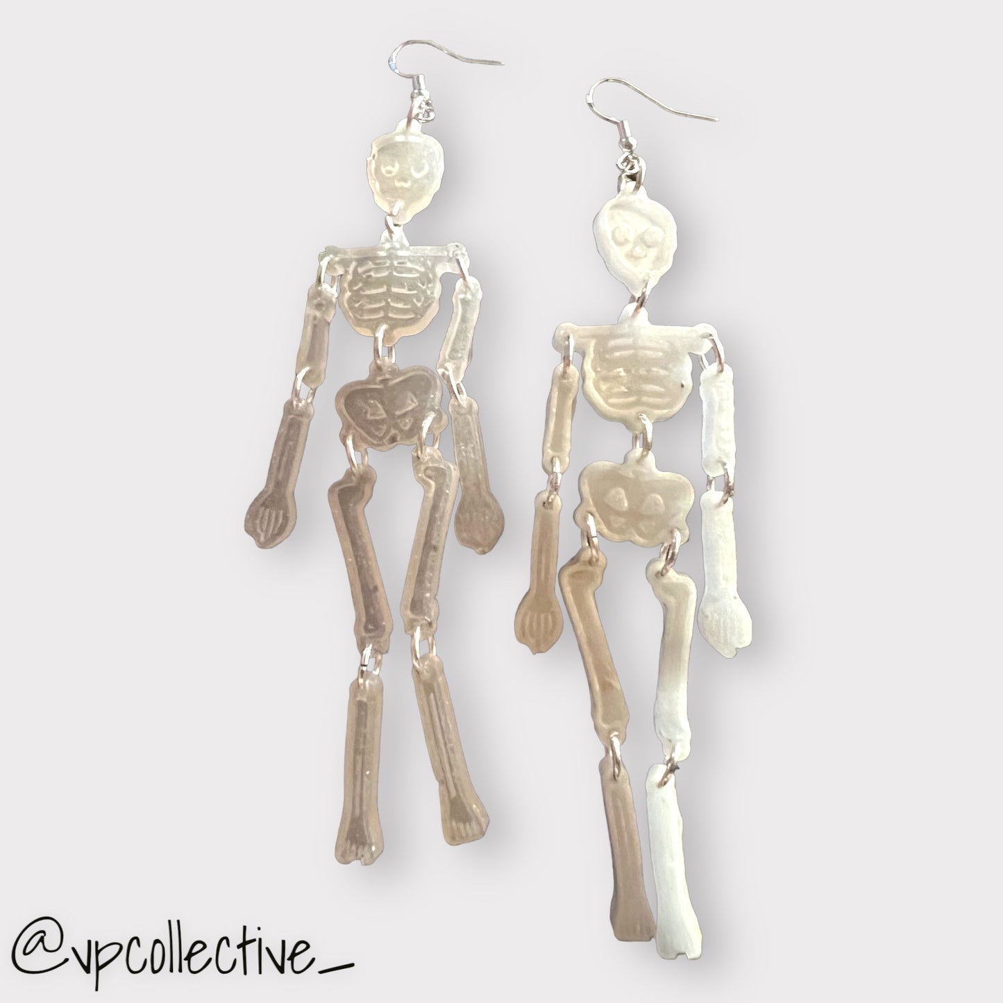 Snow Dust Skeleton Earrings