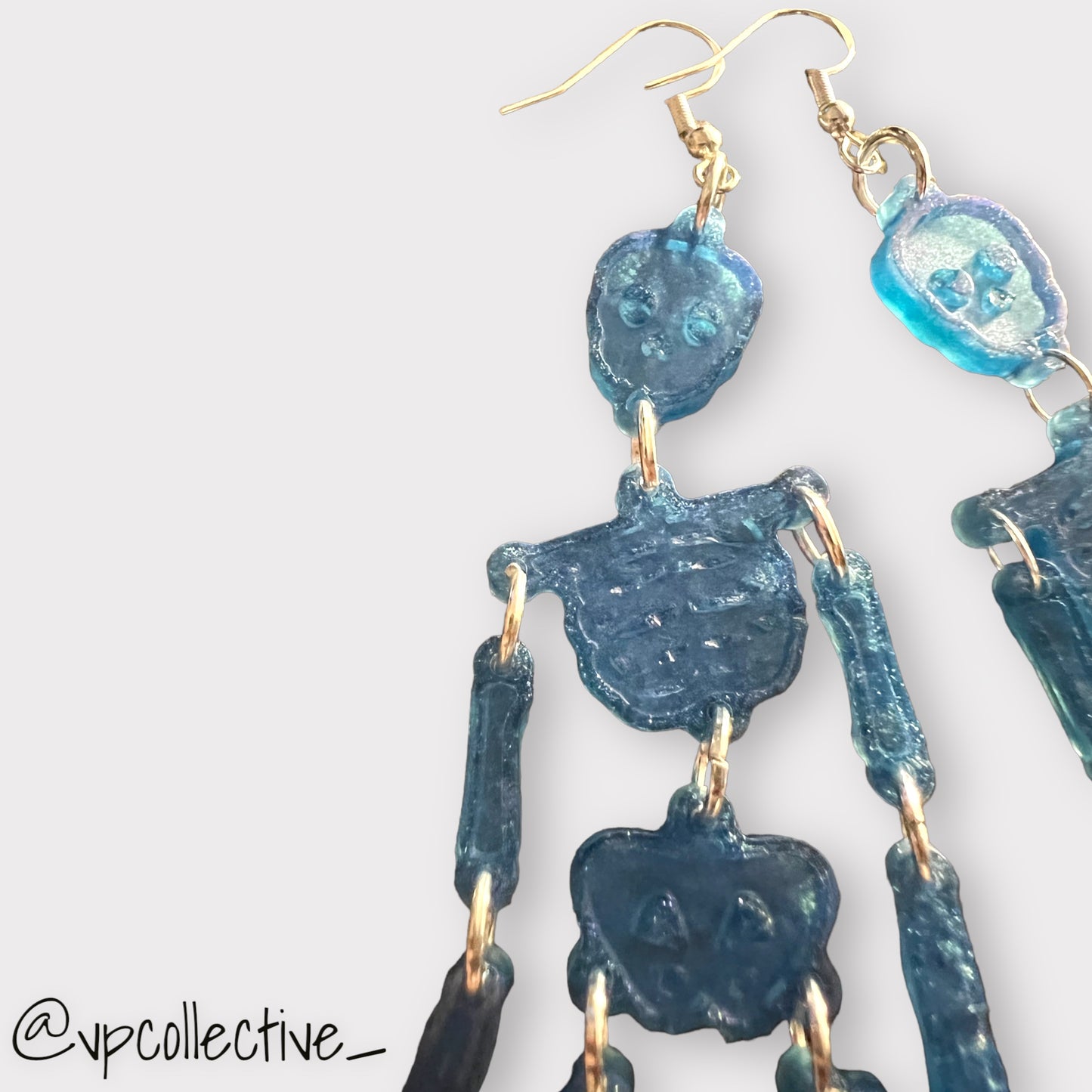 Baby Blue Skeleton Earrings