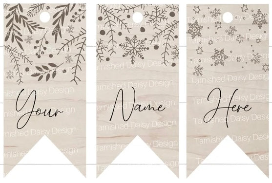 Customizable Banner Style Gift Tag