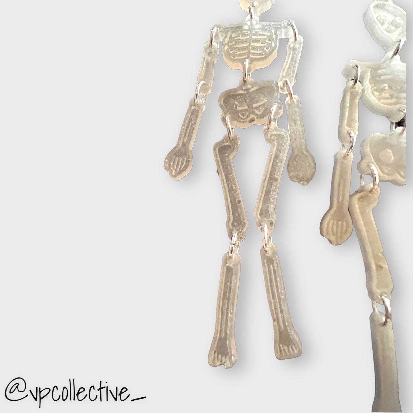 Snow Dust Skeleton Earrings