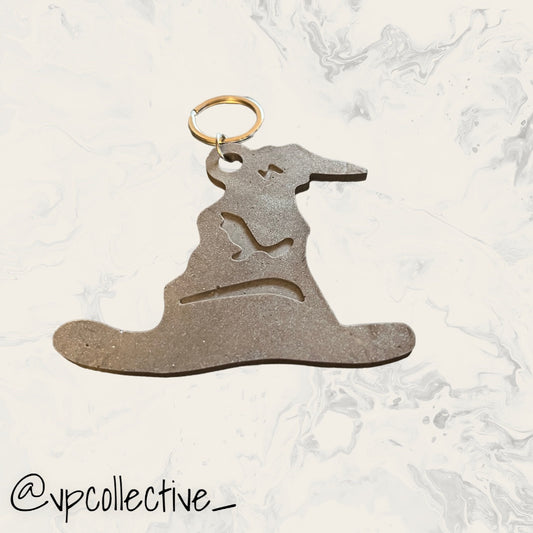 Sorting Hat Keychain - Silver