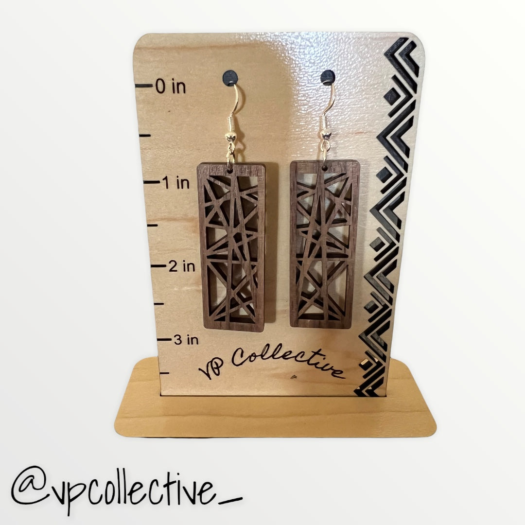 Geometric Panel Dangle Earrings