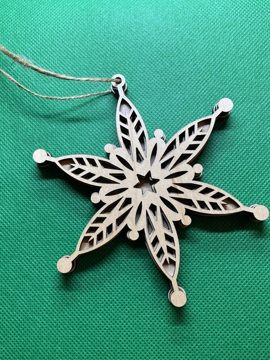 Layered Mandala Snowflake Ornament