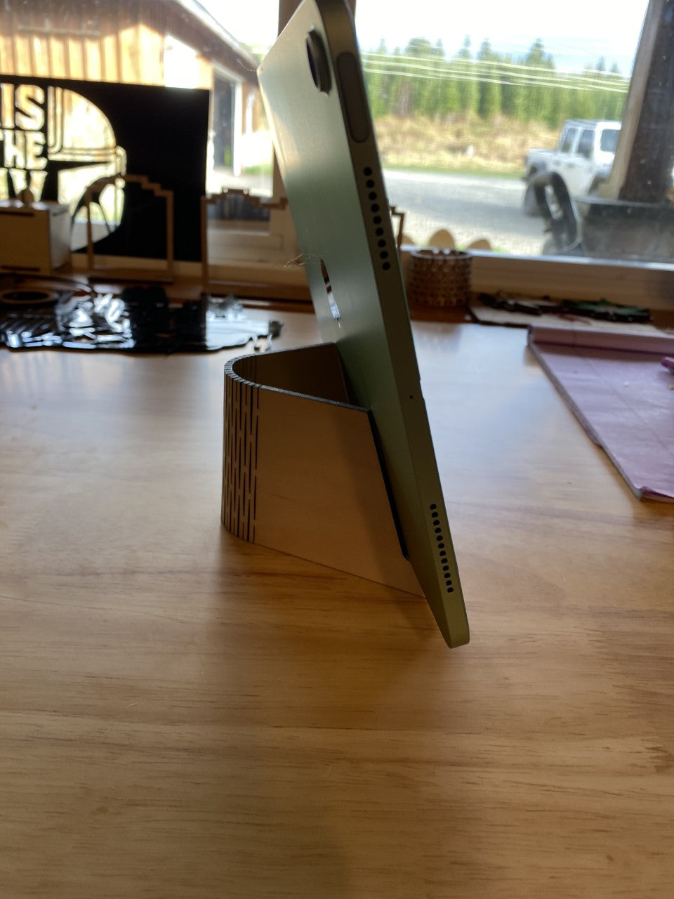 Living Hinge Tablet Stand