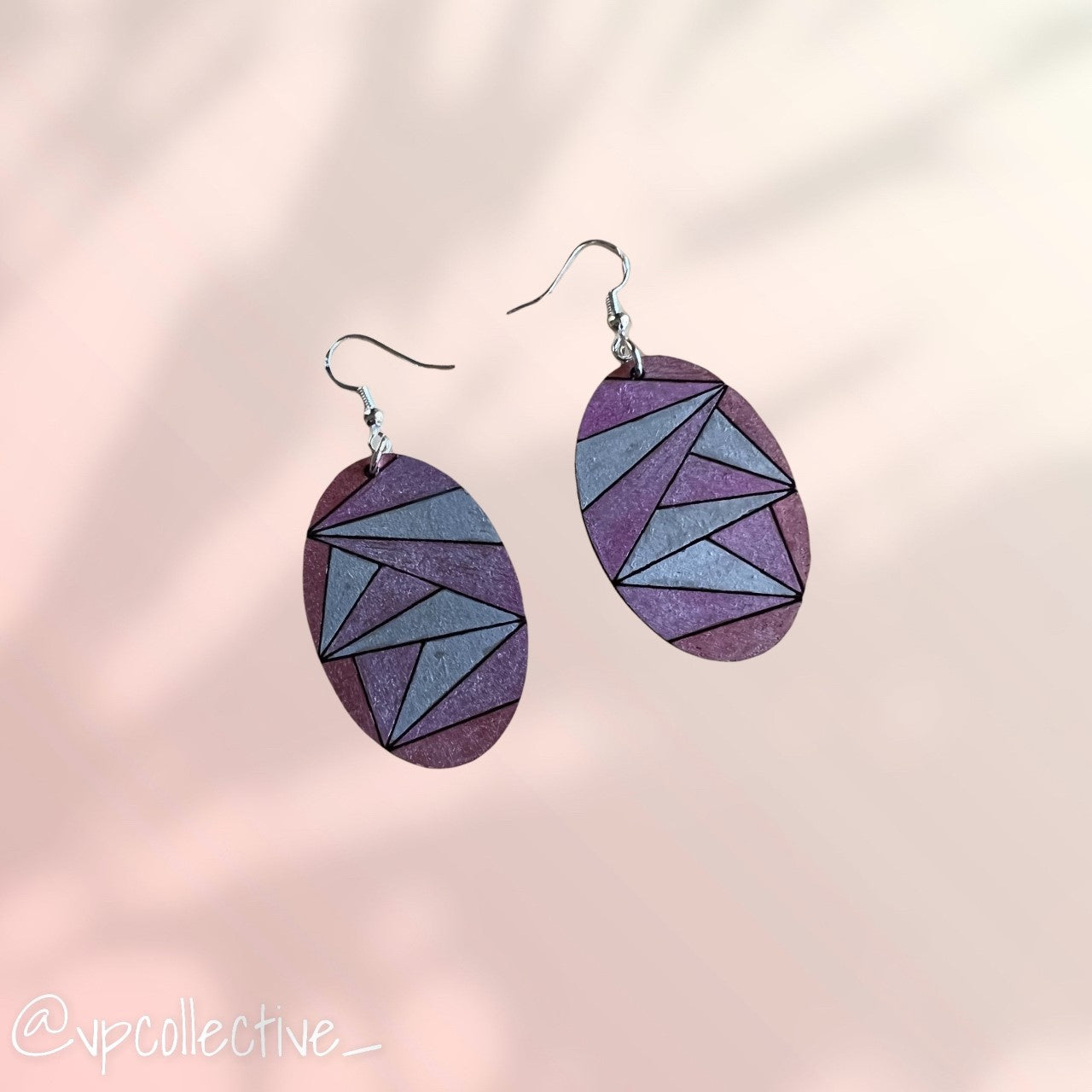 Valentines Geometric Metallic Earrings