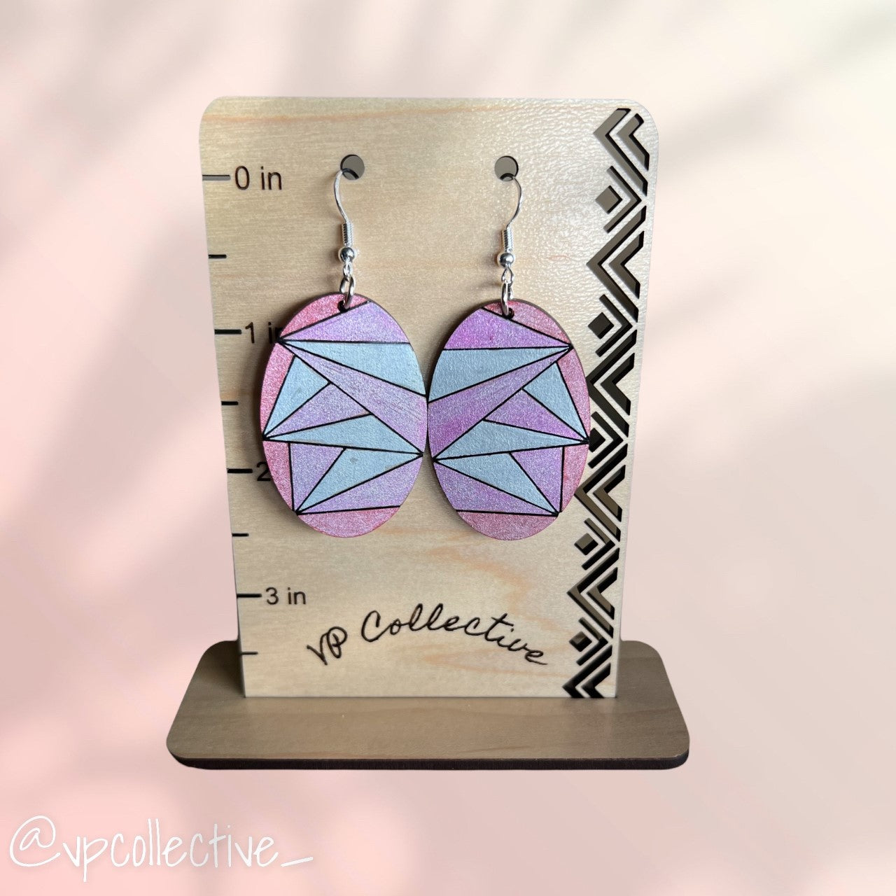 Valentines Geometric Metallic Earrings