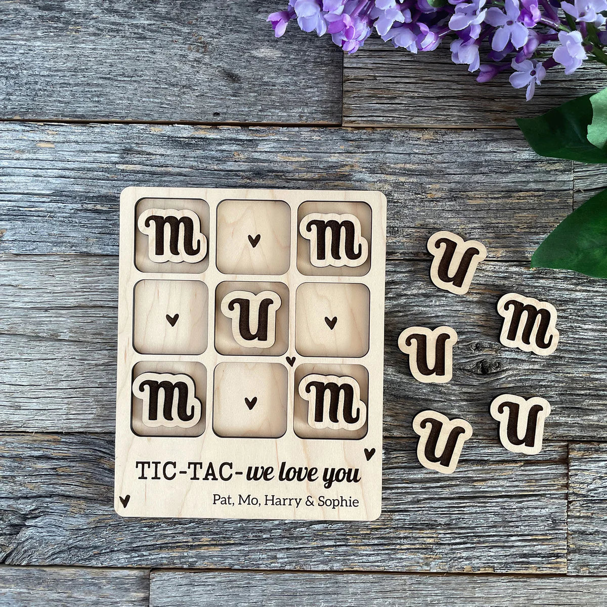 Mom or Mum Tic Tac Toe - Customizable!