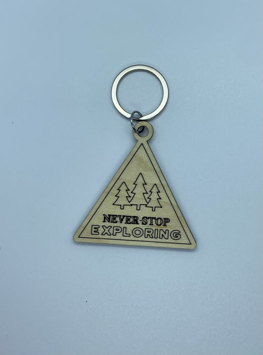 Never Stop Exploring Keychain