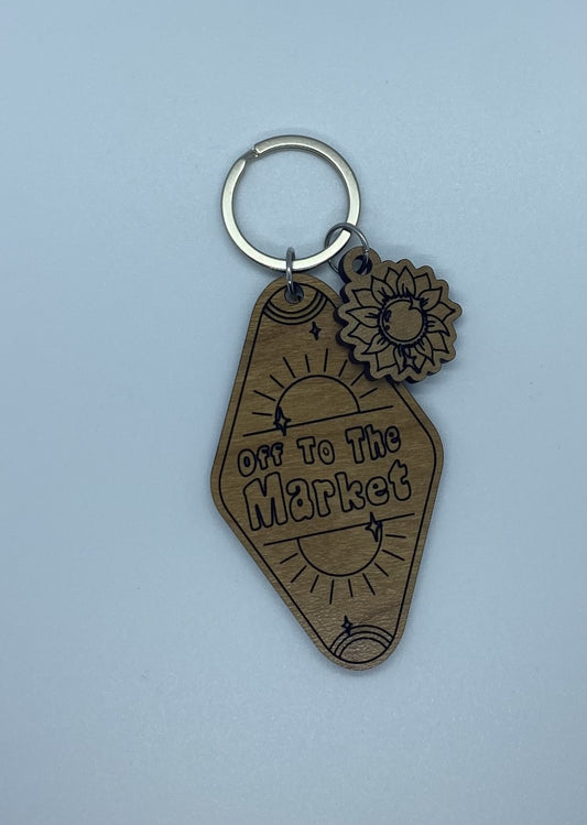 Off To The Market Keychain