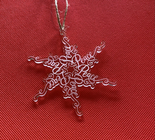 Peace Snowflake Ornament