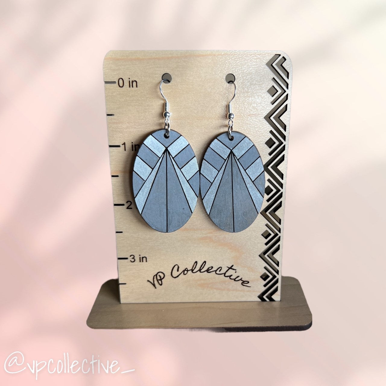 Grey & Silver Geometric Earrings