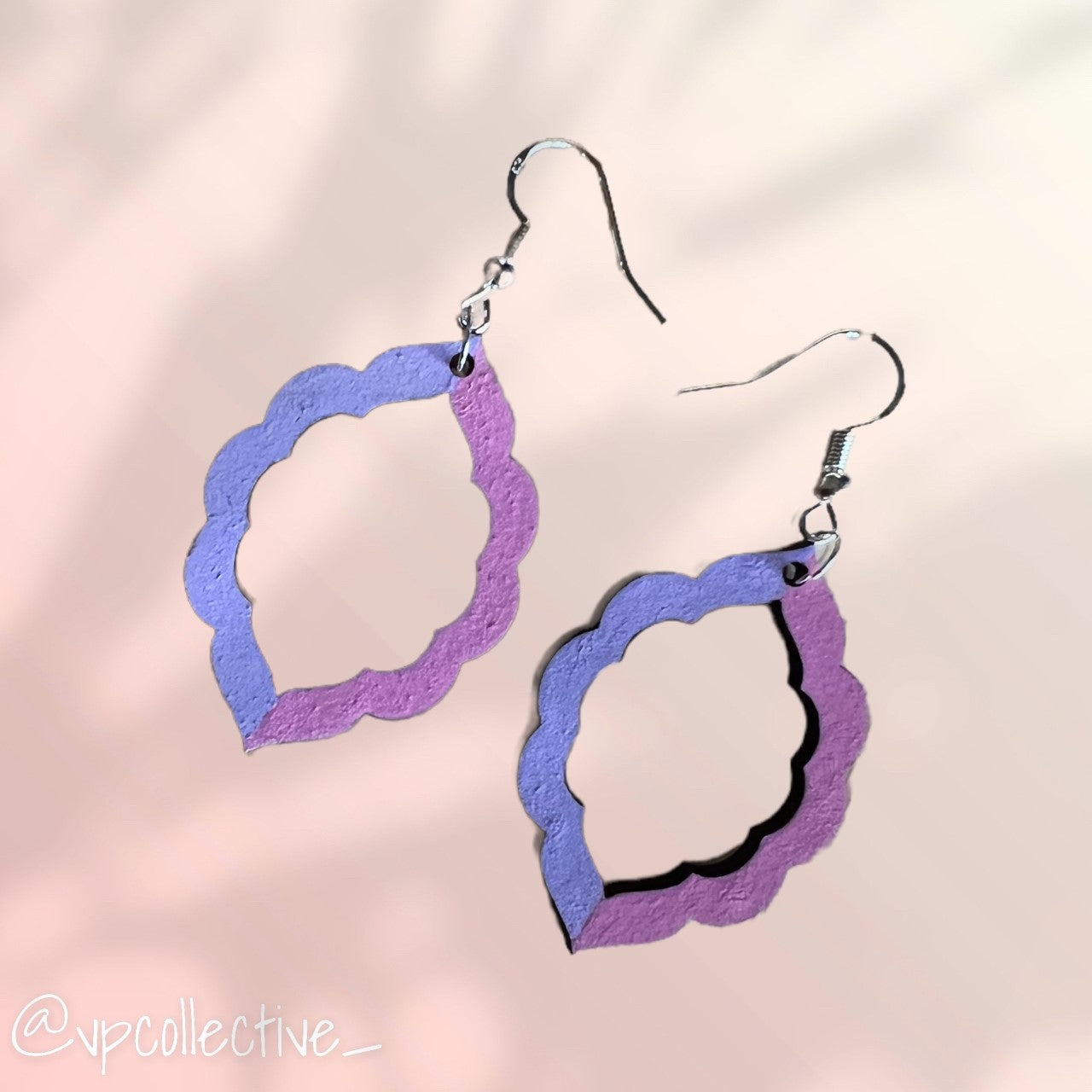 Textured Pastel Scallop Earrings